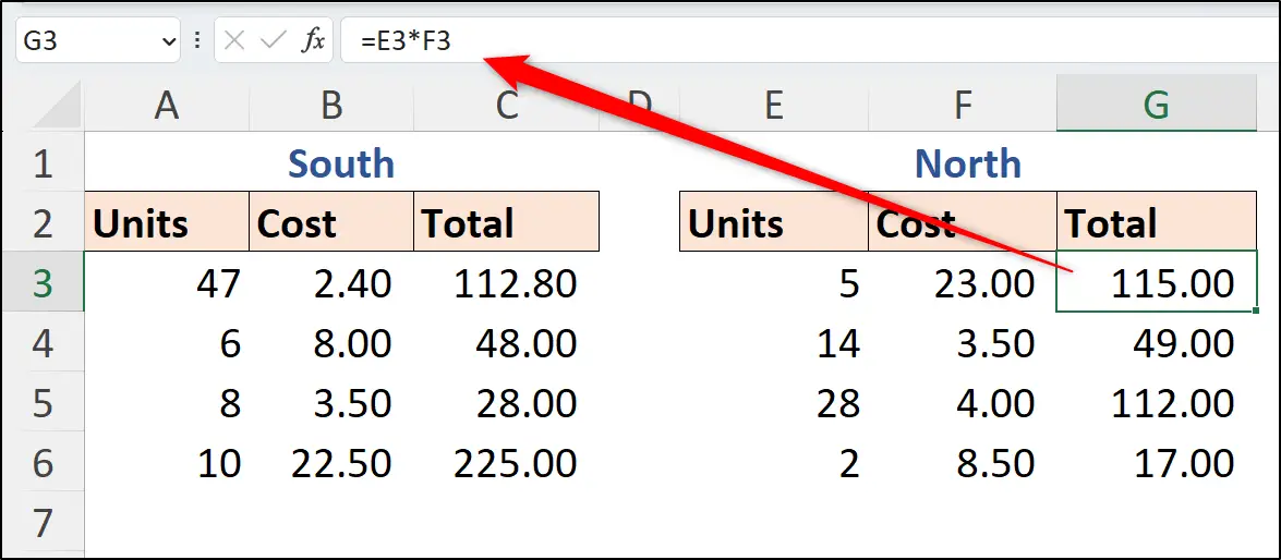 Copy a formula to non adjacent cells with copy and paste