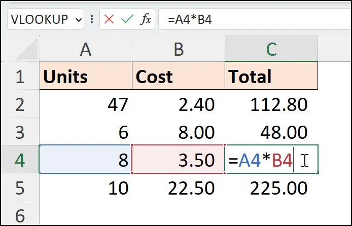 Cell address changes when you copy the formula