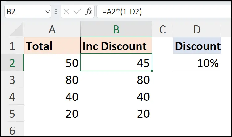 Relative references causing incorrect results