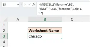 Display the Sheet Name in a Cell - Excel Formula | Computergaga