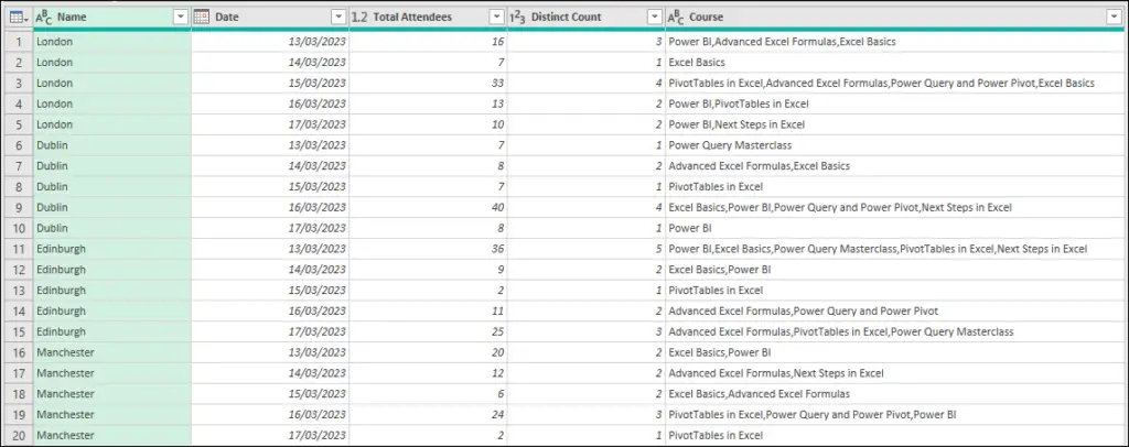 Aggregate text values in Power Query