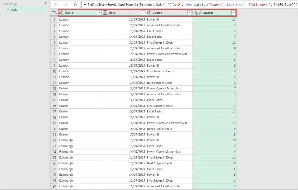 Aggregate tables in Power Query